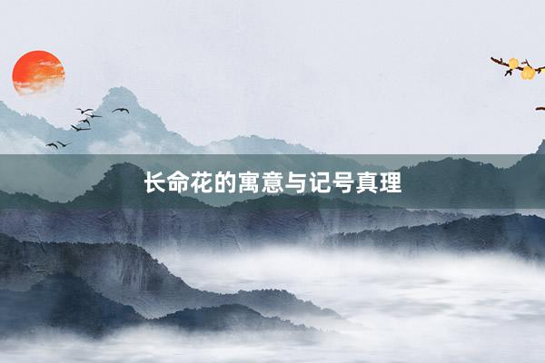 长命花的寓意与记号真理