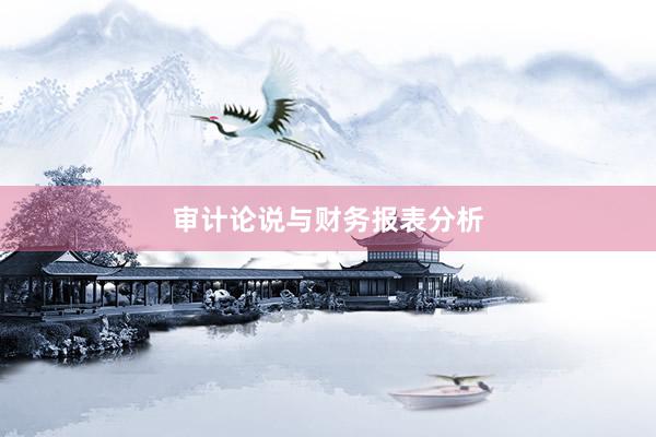 审计论说与财务报表分析